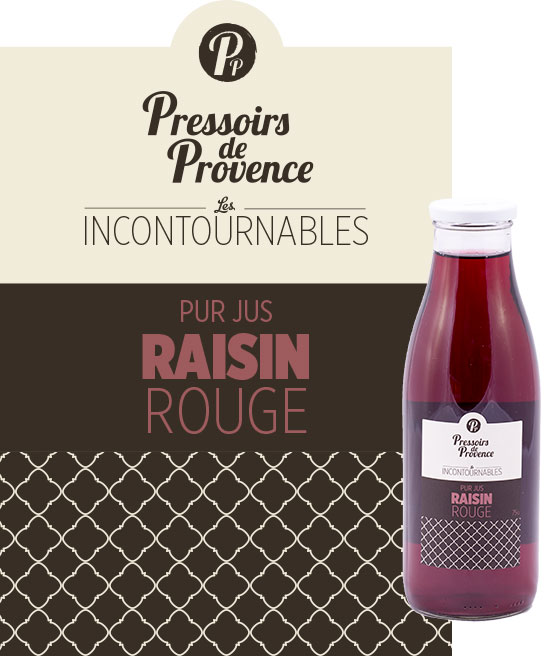incontournables pur jus de raisin rouge artisanale - pressoirs de provence