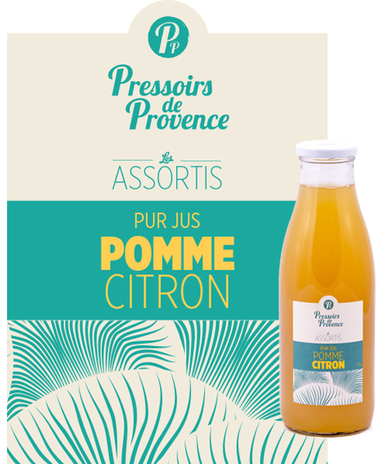 assortis pur jus cocktail pomme citron artisanal - pressoirs de provence