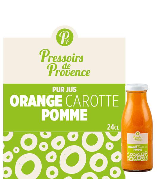 Mini jus Orange Carotte Pomme 100% naturel - Pressoirs de Provence