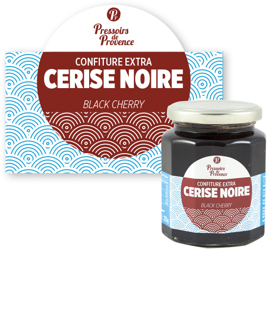 confiture extra cerise noire artisanale - pressoirs de provence