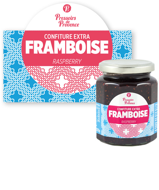 confiture extra framboise artisanale - pressoirs de provence