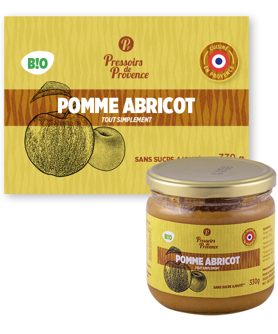 les-compotes-pomme-abricot-3 compote pomme abricot bio artisanale - pressoirs de provence