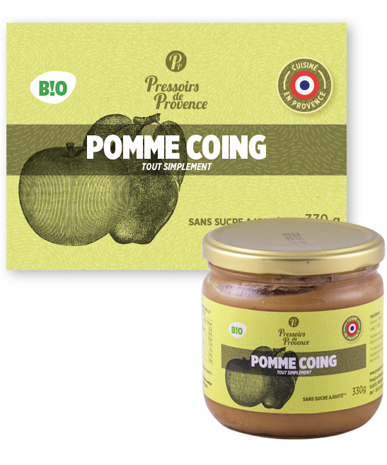 compote pomme coing bio artisanale - pressoirs de provence