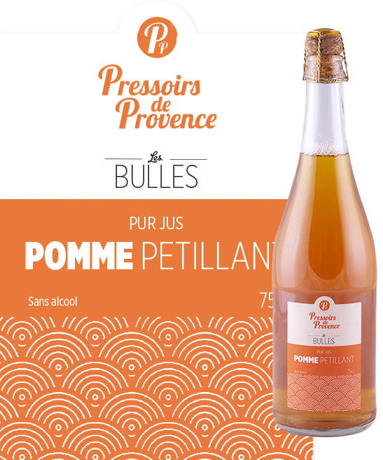bulles pomme petillant artisanal - Pressoirs de Provence
