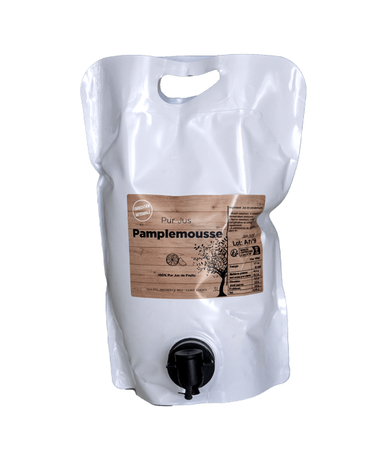 Pressoirs de Provence – Pur Jus Pamplemousse Poche de pur jus Pamplemousse Pressoirs de Provence